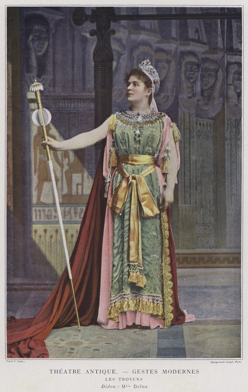 Marie Delna som Dido i Les Troyens (färgad bild) av French Photographer