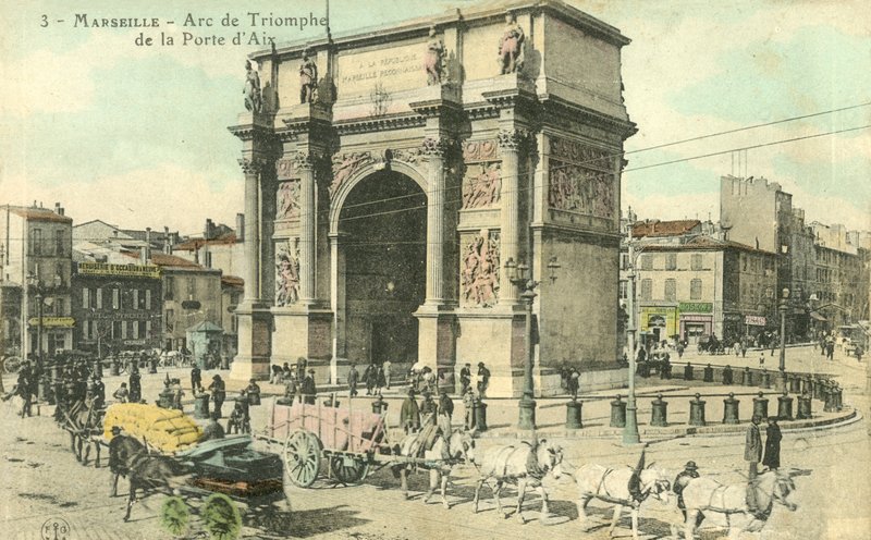 Marseille, Triumfbågen av Porte Daix av French Photographer