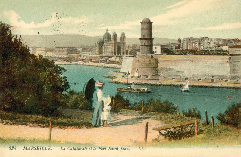 Marseille, katedralen, fortet Saint-Jean av French Photographer
