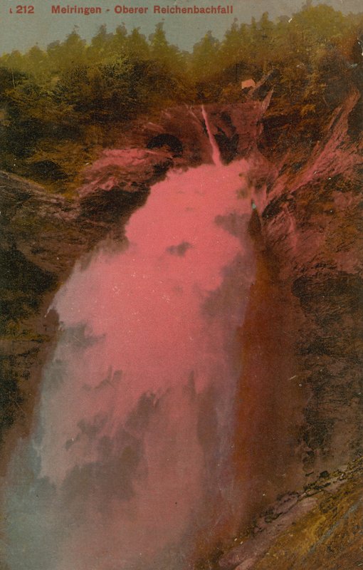 Meiringen - Övre Reichenbachfallen. Vykort skickat 1913. av French Photographer
