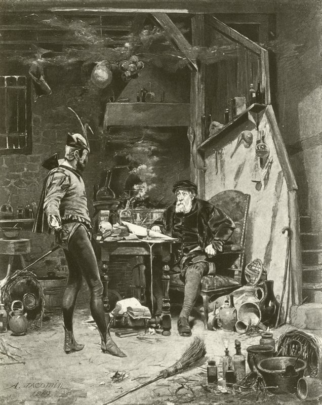 Mefistofeles och Faust (gravyr) av French Photographer