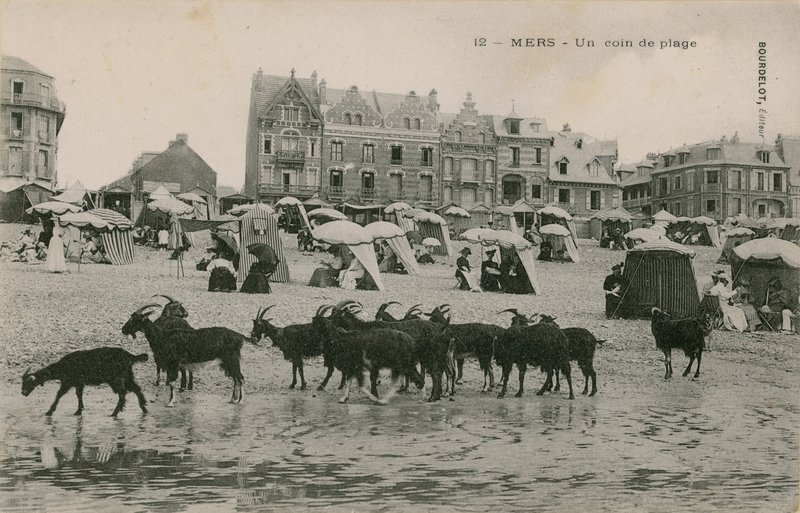 Mers - en del av stranden. Vykort skickat 1913. av French Photographer
