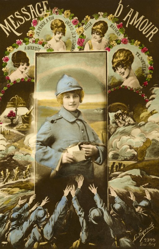 Kärleksmeddelanden till soldater (färgfoto) av French Photographer