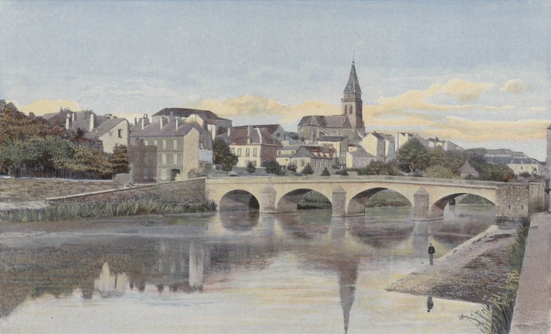 Mezieres, Pont dArches och Mohons klocktorn av French Photographer