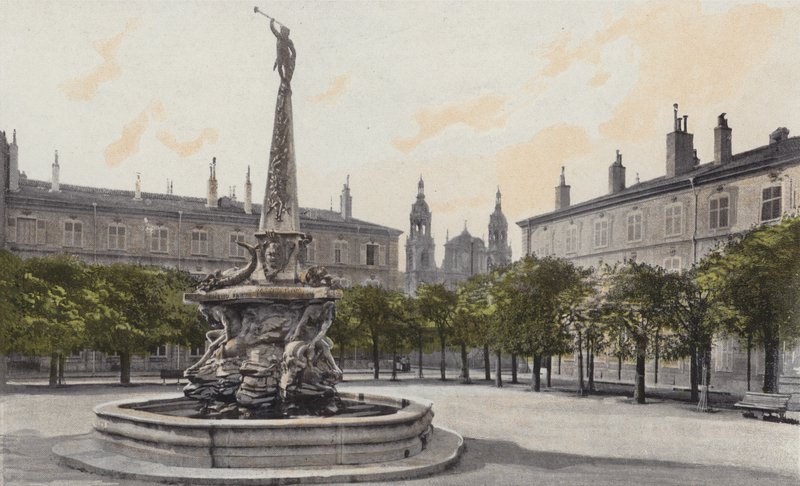 Nancy, Fontaine och Place dAlliance av French Photographer