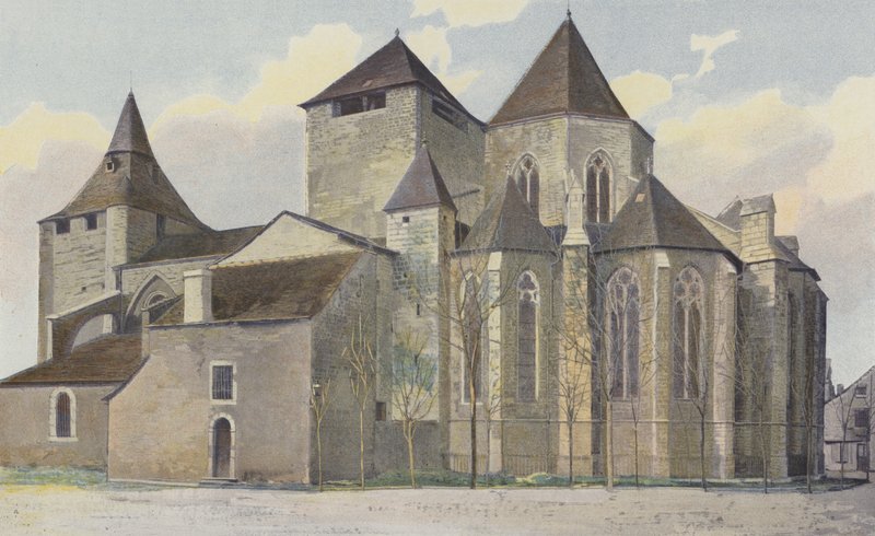 Oloron-Sainte-Marie, Sainte-Marie-kyrkan, Tillsammans S E av French Photographer