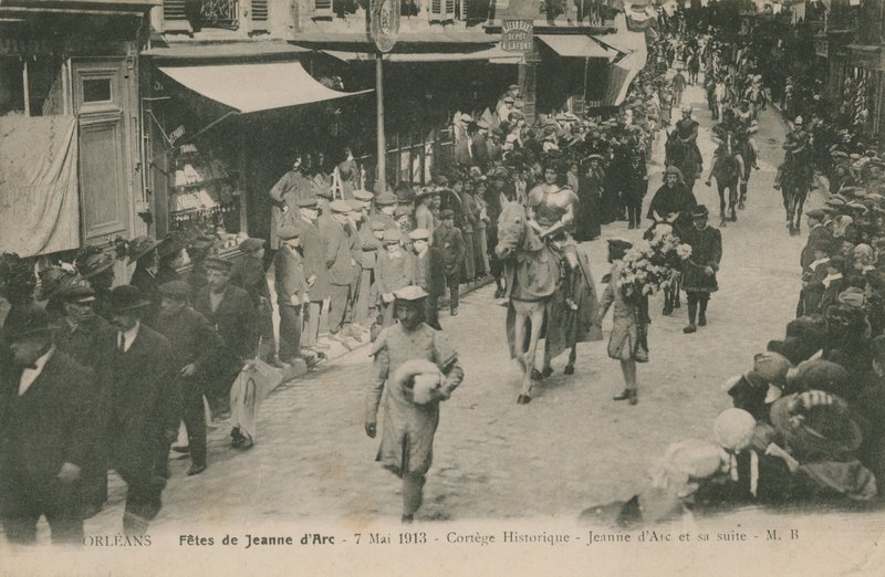 Orleans, Fetes de Jeanne DArc, 7 maj 1913. Vykort skickat 1913. av French Photographer