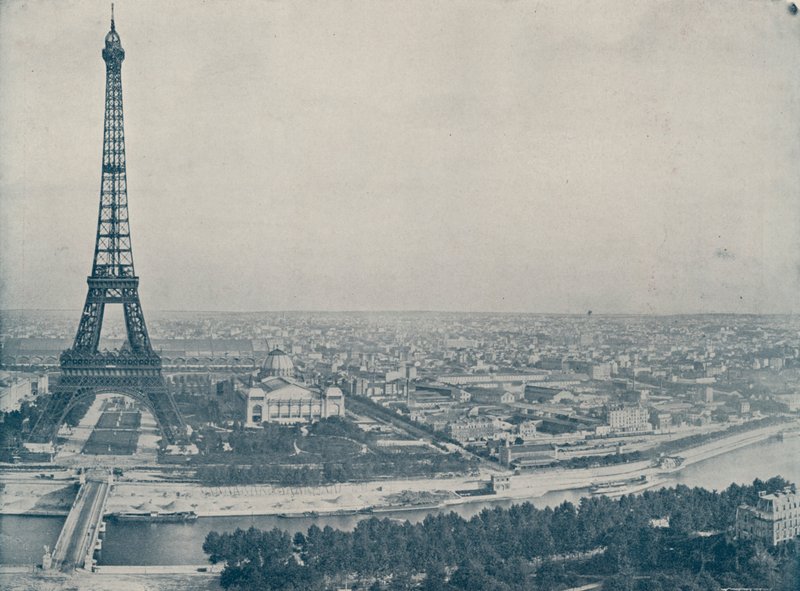 Panorama över Paris, från Trocadero (s/v foto) av French Photographer
