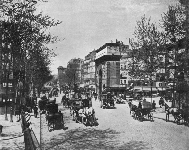 Paris - Porte Saint-Martin (s/v foto) av French Photographer