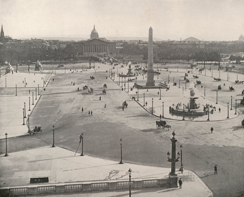 Paris: En utsikt mot söder med utsikt över Place de la Concorde (s/v foto) av French Photographer