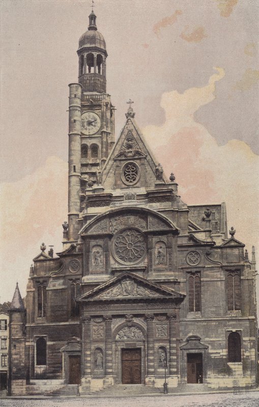 Paris, kyrkan Saint-Etienne-du-Mont, Fasad O av French Photographer