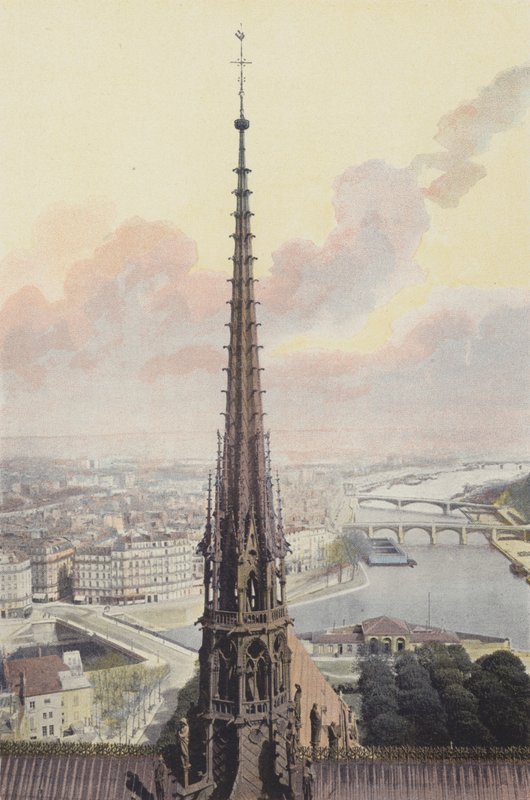 Paris, Notre-Dame-pilen, utsikt tagen från södra tornet av French Photographer