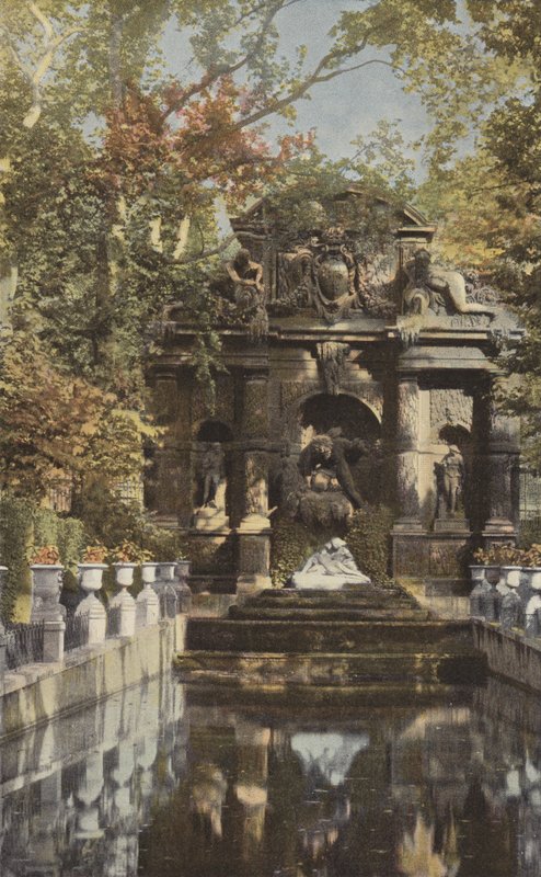 Paris, Medicis fontän i Luxemburgs trädgård av French Photographer