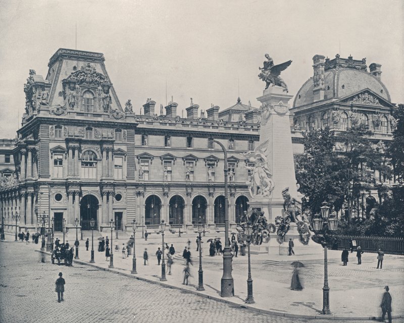 Paris: Gambettas monument i Louvrens hov (s/v foto) av French Photographer