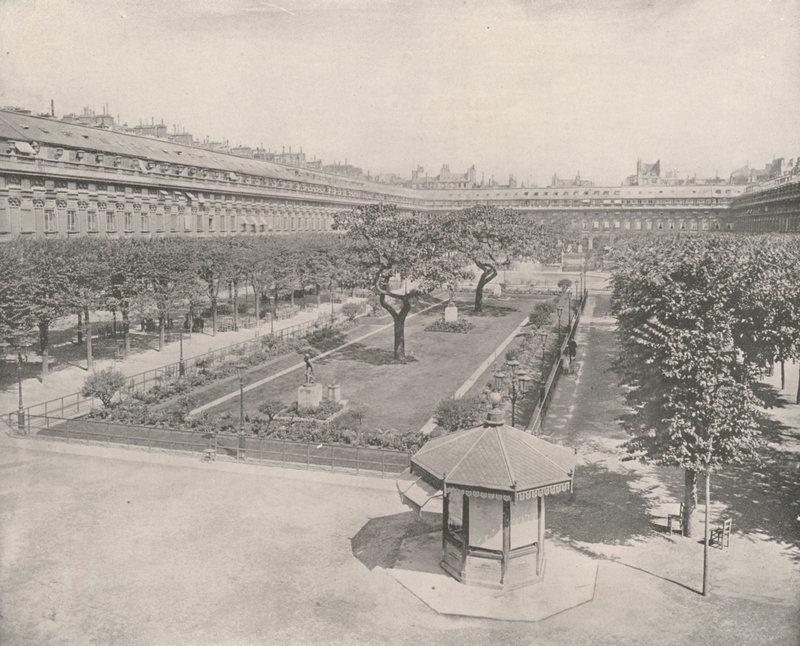 Paris: Palais Royals trädgård (s/v foto) av French Photographer