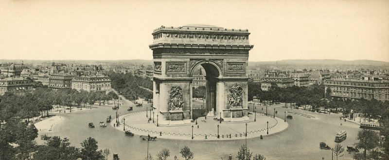 Paris, Triumfbågen, den okände soldatens grav och Place de lEtoile, Triumfbågen? av French Photographer