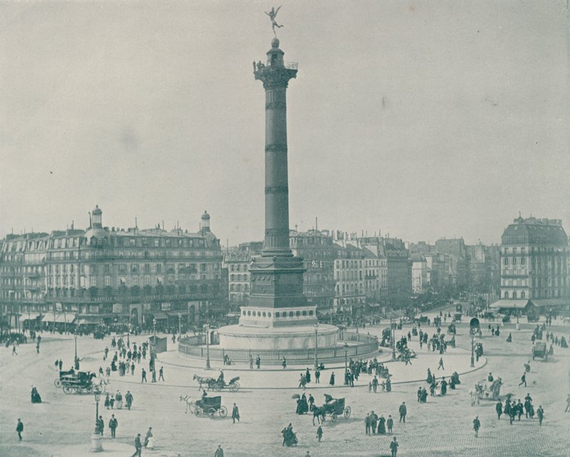 Paris: Place de la Bastille (s/v foto) av French Photographer