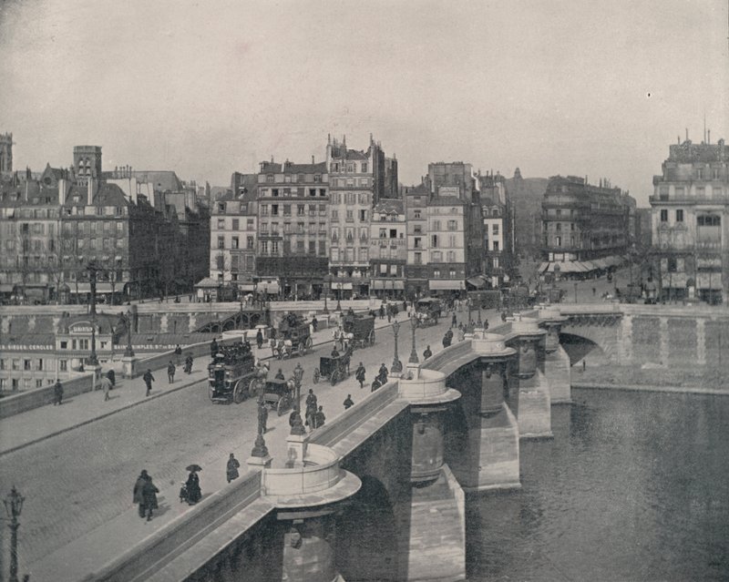 Paris: Pont Neuf, eller nya bron (s/v foto) av French Photographer