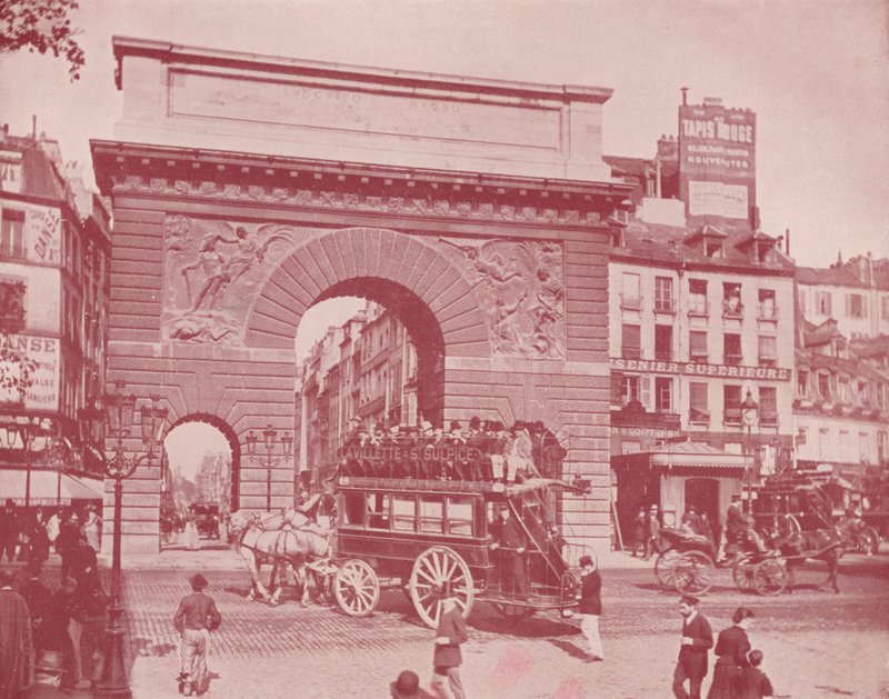Paris: Porte St Martin (s/v foto) av French Photographer