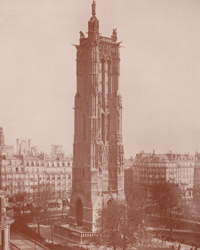 Paris: Tour Saint Jacques, St James (s/v foto) av French Photographer