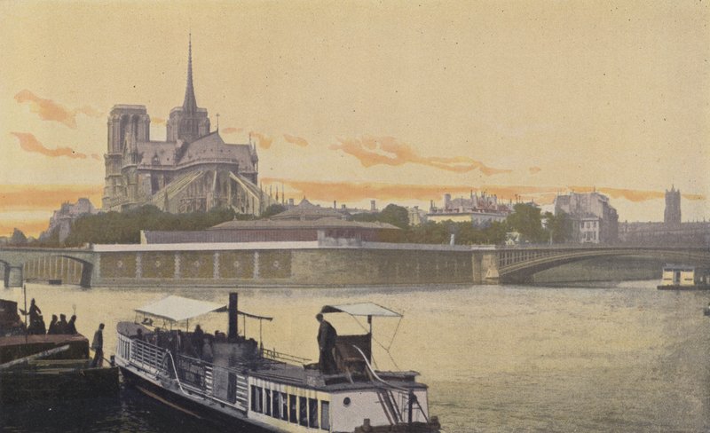 Paris, Vy över E-punkten av Ile de la Cite av French Photographer