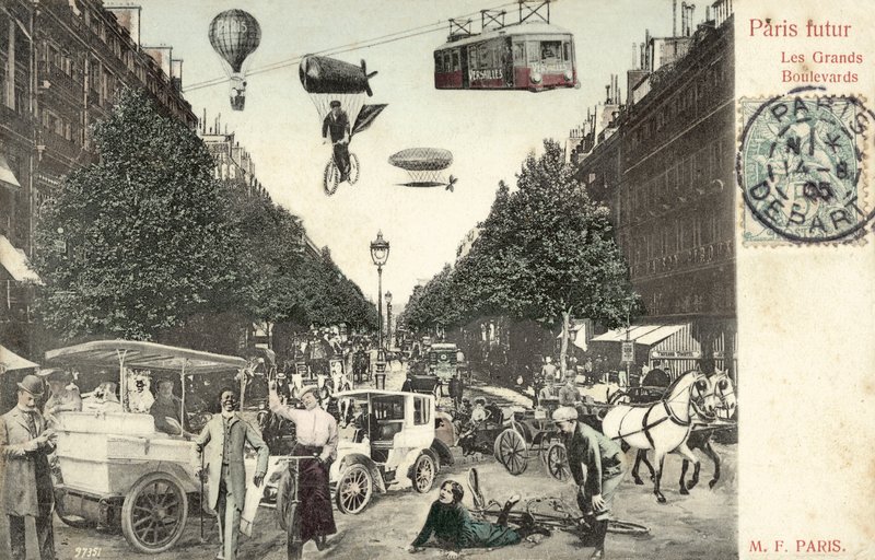 Framtidens Paris (färgfoto) av French Photographer