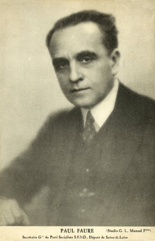 Paul Faure, fransk socialistisk politiker (s/v foto) av French Photographer