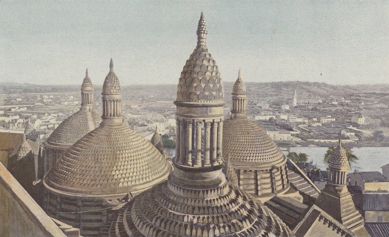 Perigueux, Saint-Front katedral, kupoler sett från klocktornet av French Photographer