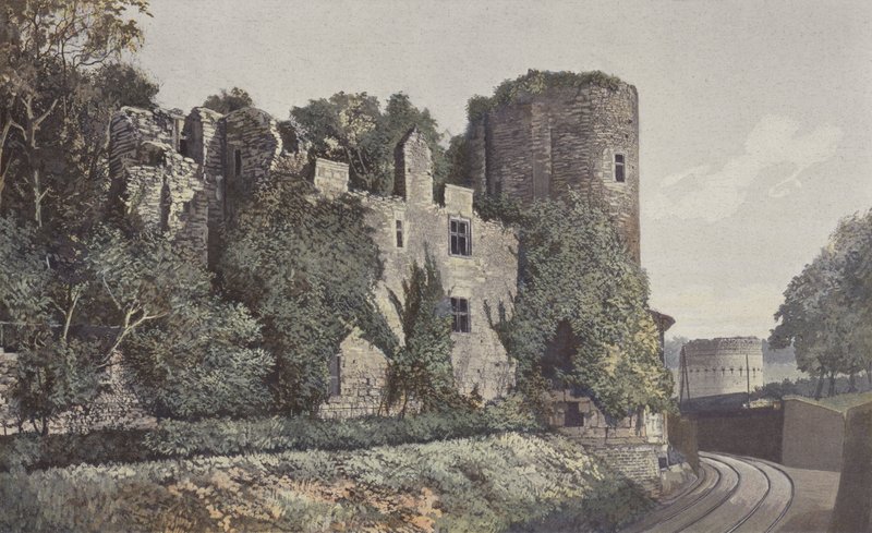 Perigueux, Chateau-Barrière och Tour de Vesone, Utsikt från lO av French Photographer
