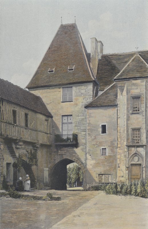 Premery, Old Chateau, sidan av gården av French Photographer