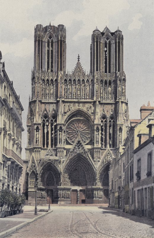 Reims, Cathedrale, Fasad O av French Photographer