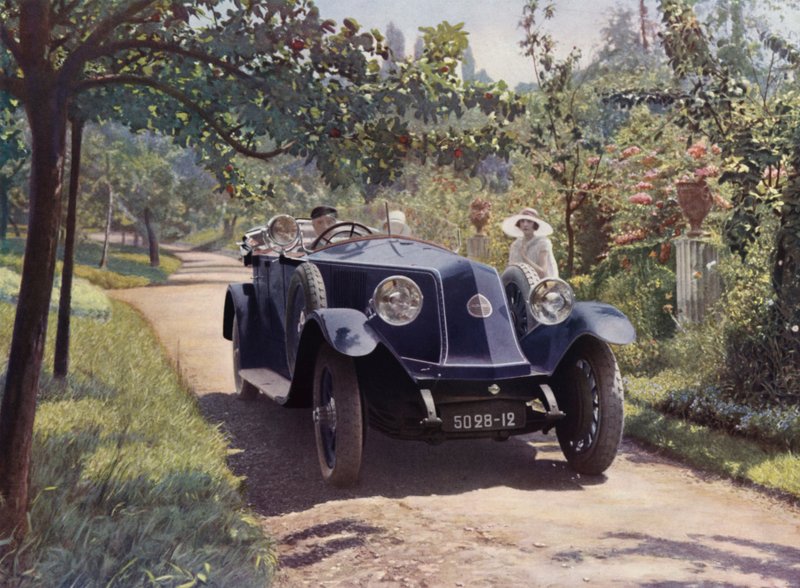Renault, Torpedo "Sport", 40 hk 6 cyklindrar (färgfoto) av French Photographer