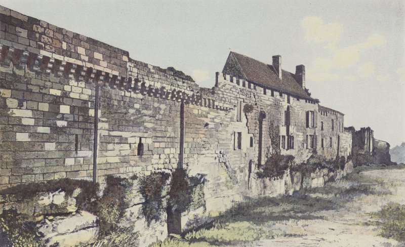 Saint-Emilion, resterna av vallarna mot NW, Logis de Malet av French Photographer