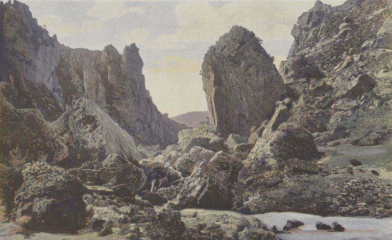 Saint-Georges-de-Levejac, Chaos du Pas de Soucy, vid Tarn, nedströms utsikt av French Photographer