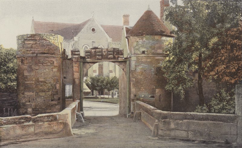 Saint-Jean-aux-Bois, ingången till klostret (Foret de Compiegne) av French Photographer