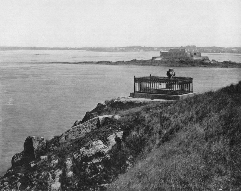 Saint-Malo - The Tomb of Chateaubbiand (s/v foto) av French Photographer