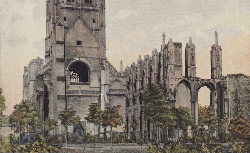 Saint-Omer, ruinerna av klostret Saint-Bertin av French Photographer