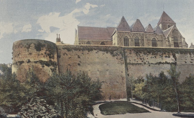 Saint-Valery-sur-Somme, kyrka och gamla vallar av French Photographer