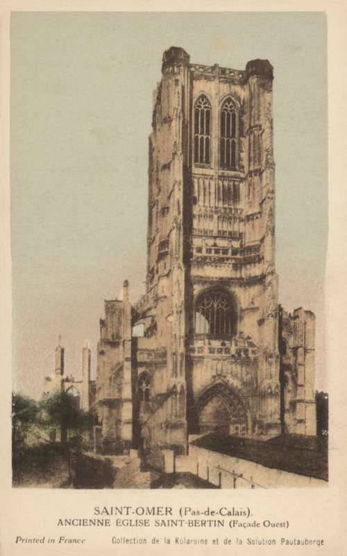 Saint Omer, före detta Saint Bertin Church av French Photographer