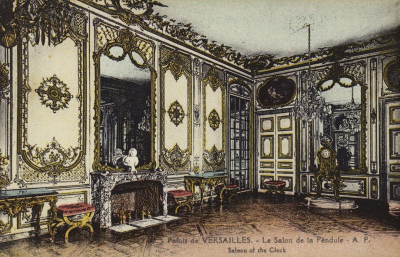 Salon de la Pendulum, Palace of Versailles (färgfoto) av French Photographer