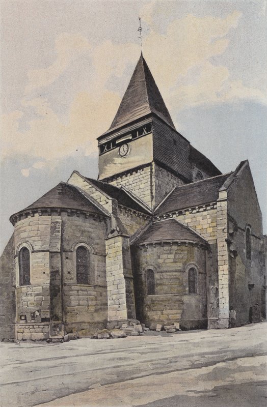Sancergues, kyrkan, ensemble N E av French Photographer