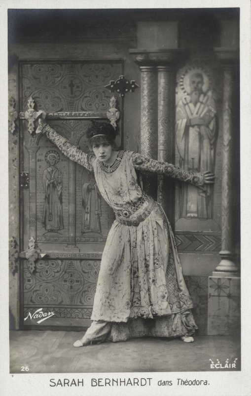Sarah Bernhardt på Empress Theodora av French Photographer