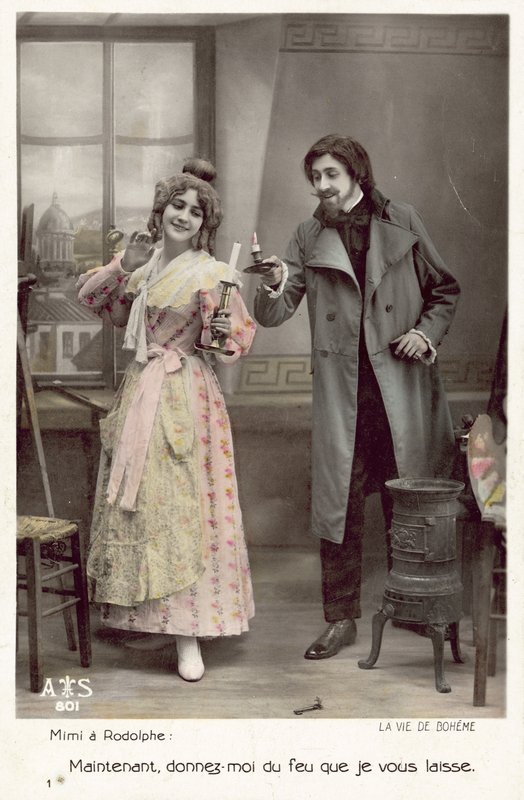 Scen från La Vie De Boheme (färgfoto) av French Photographer
