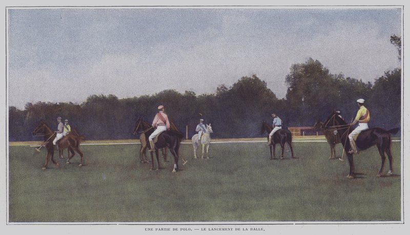 Start av ett parti polo (färgfoto) av French Photographer