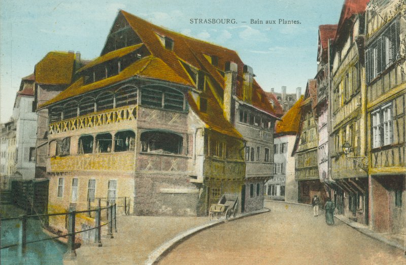 Strasbourg: Bain aux Plantes (färgfoto) av French Photographer