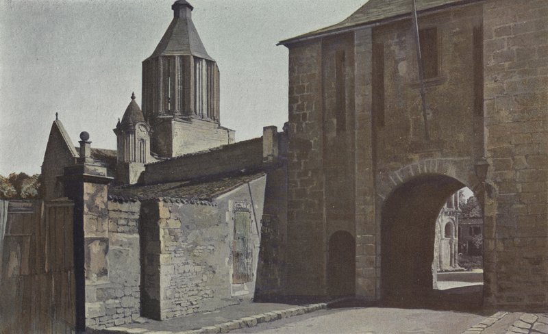 Surgeres, stadsporten och kyrktornet av French Photographer