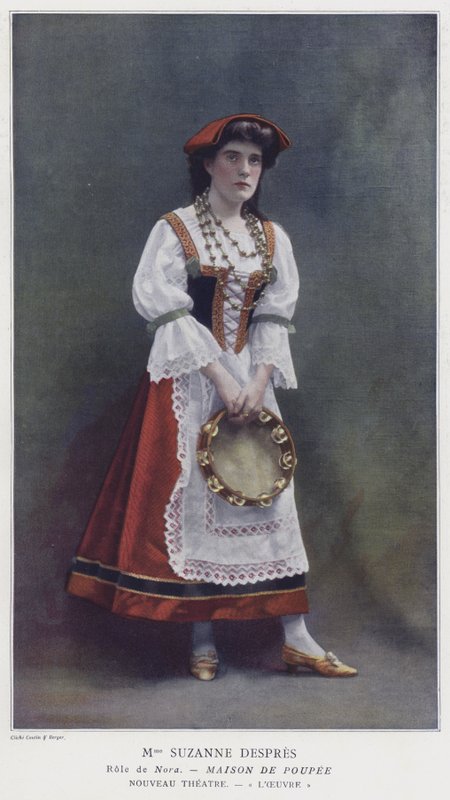 Suzanne Despres som Nora i A Dolls House (färgad bild) av French Photographer
