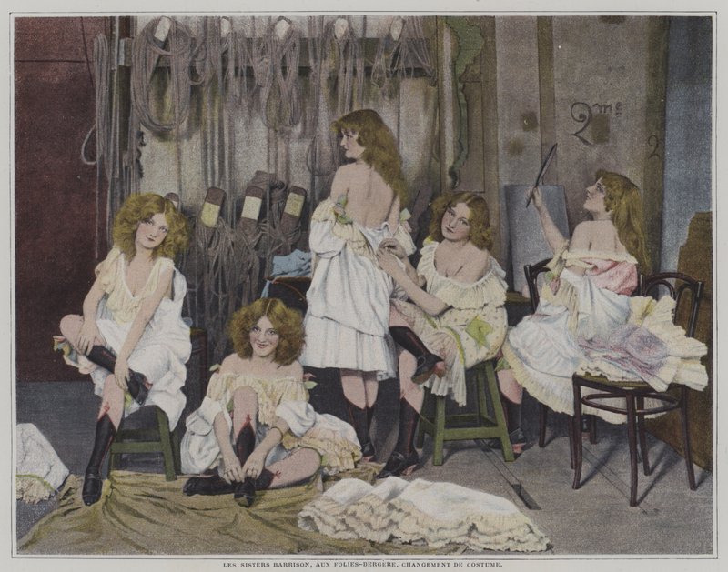 Barrison Sisters på Folies-Bergere under ett kostymbyte av French Photographer