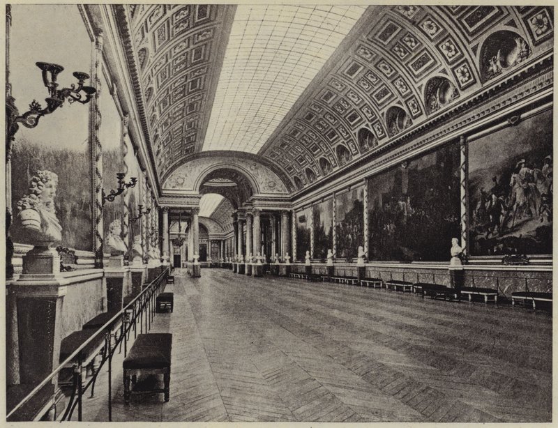 The Gallery of Battles at Versailles (s/v foto) av French Photographer