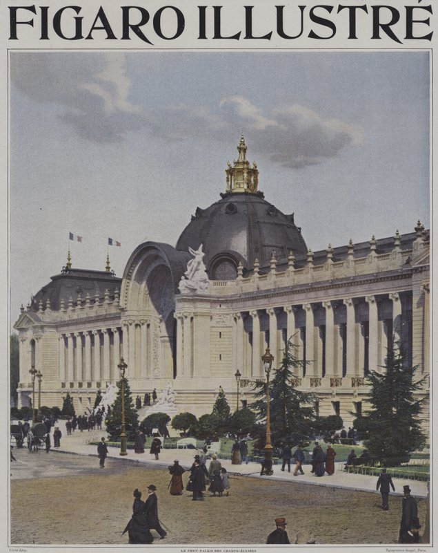 Petit Palais från Champs-Elysees, Exposition Universelle 1900, Paris (färgfoto) av French Photographer